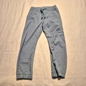 Lindex girls or boys size 6-7 light blue pull on pants with pockets & drawstring